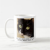 Cute Cat Photo Personalized Coffee Mok (Links)