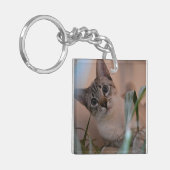 Cute Cat Photo Portrait Sleutelhanger (Voorkant Links)