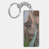 Cute Cat Photo Portrait Sleutelhanger (Voorkant Links)
