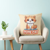cute cat pillow case kussen (Stoel)