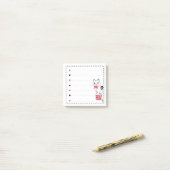 Cute Cat Pink Hearts Girly Post-it® Notes (Op bureau)