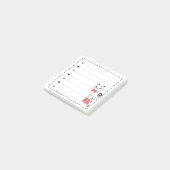Cute Cat Pink Hearts Girly Post-it® Notes (Schuin)