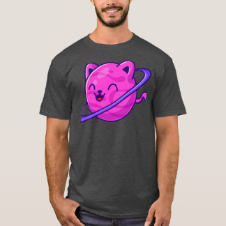 Cute Cat Planet Cartoon1 T-shirt