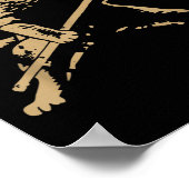 Cute Cat Playing Ice Hockey Lover Player Funny  Poster (Hoek)