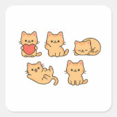 Cute Cat PNG Sticker – 5 Transparent Cats | Velora (Voorkant)