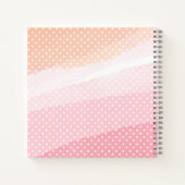Cute Cat Polka Dot Personalized Sketchbook Notitieboek (Achterkant)