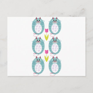 Cute cat-pop-design genaamd Babushkat Briefkaart