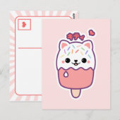 Cute Cat Popsile Briefkaart (Voorkant / Achterkant)