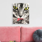 Cute Cat Portrait. Canvas afdrukken personaliseren (Insitu (Woonkamer))