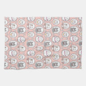 Cute Cat Portrait Patroon Theedoek (Horizontaal)