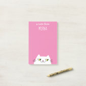 Cute Cat Post-it® Notes (Op bureau)