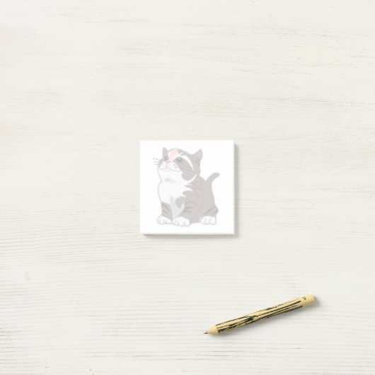 Cute Cat Post-it® Notes (Op bureau)