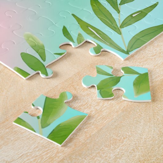 Cute Cat Pumpkin kleurig Legpuzzel (Zijkant)