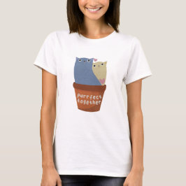 Cute Cat Pun: Draait samen T-Shirt