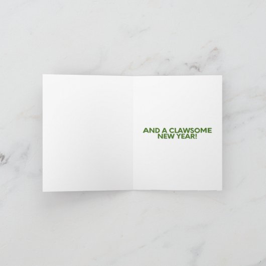 Cute Cat Purrfect Kerstmis Kaart (Binnen)