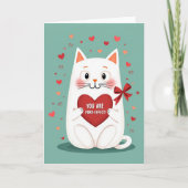 Cute Cat Purrfect Valentine Card Kaart (Voorkant)
