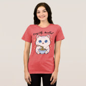 Cute Cat Purrfectly Noodled T-shirt (Voorkant volledig)