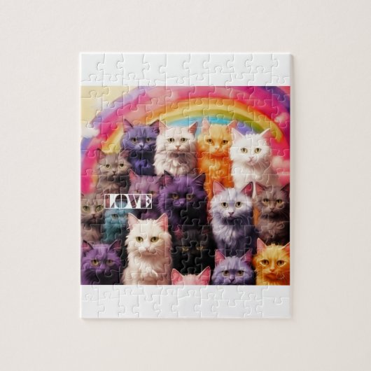 Cute Cat Puzzle for Cat Lovers Legpuzzel (Verticaal)
