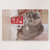 Cute Cat Puzzle Legpuzzel (Horizontaal)