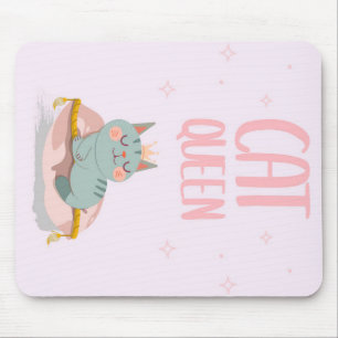 Cute Cat Queen Gift Idea, Kitten Cat Funny Gift Muismat