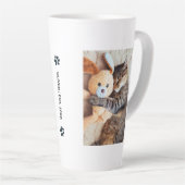 Cute Cat Quote is Liefde en een foto Latte Mok (Rechterhoek)