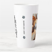 Cute Cat Quote is Liefde en een foto Latte Mok (Voorkant)