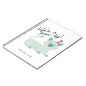 Cute Cat Quote | Levensduur is een aangepaste naam Notitieboek (Linkerzijde)