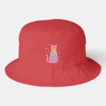 cute cat rainbow hearts pastel gradient pattern