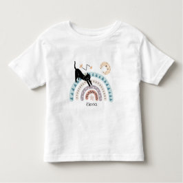 Cute Cat Rainbow Unicorn - Aangepaste naam Kinder Shirts