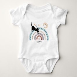 Cute Cat Rainbow Unicorn - Aangepaste naam Romper