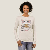 Cute Cat Ramen Tee - Slurp, Purr, Repeat Tri-Blend Shirt (Voorkant)