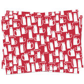 Cute Cat Red en White Tissuepapier
