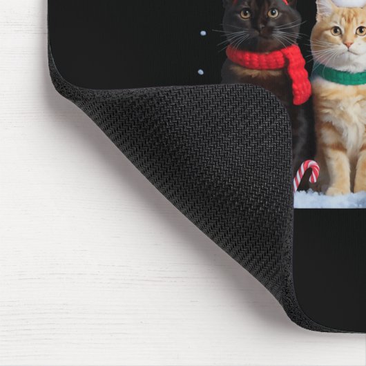 Cute Cat Reindeer Light Christmas Cat Funny Santa  Muismat (Hoek)