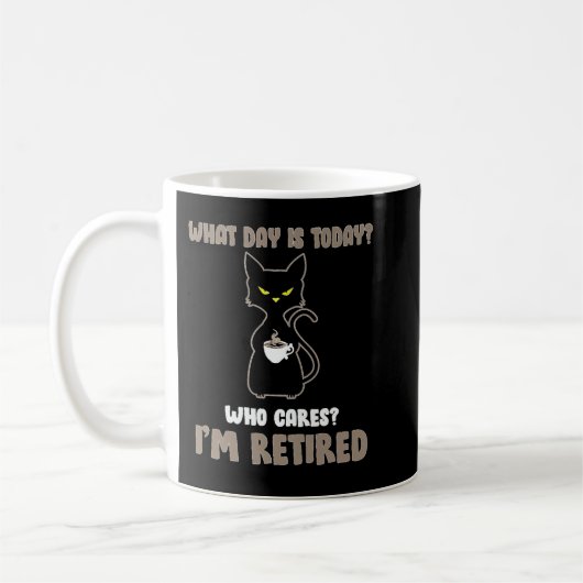 Cute Cat Retirement Wat vandaag is wie de reband v Koffiemok (Links)