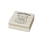 Cute Cat Return-adres Rubberstempel (Stempel)