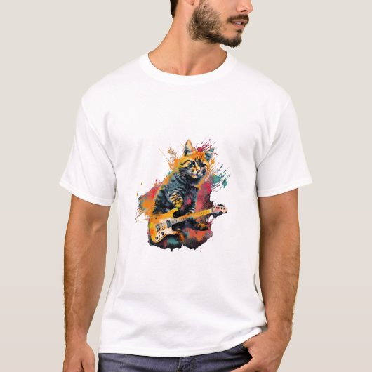 cute cat rocks tar design  t-shirt (Voorkant)