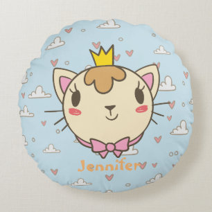 Cute Cat Rond Kussen