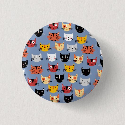 Cute Cat Ronde Button 3,2 Cm (Voorkant)