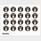 Cute cat ronde sticker (Vel)