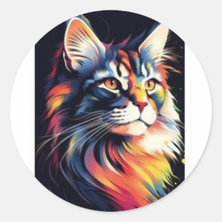 Cute Cat Ronde Sticker
