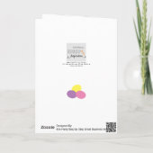 Cute Cat roze Kat Eieren Black Cat Happy Paast Feestdagen Kaart (Achterkant)