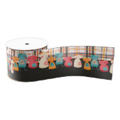 Cute Cat Rustic Pattern Grosgrain Lint (Spoel)