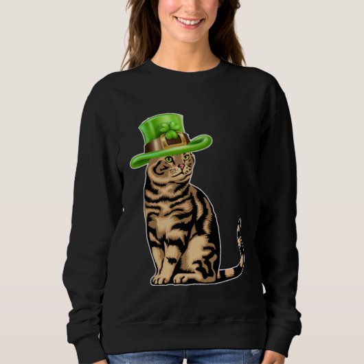Cute Cat Saint Patrick Day  Happy St Kitten Day Trui (Voorkant)