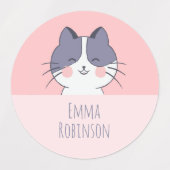 Cute Cat School Preschool Labels (Design 2)