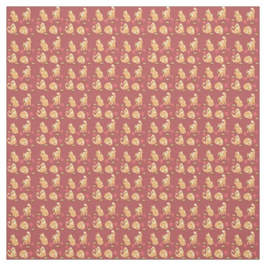Cute Cat Seamless Patroon Stof (Swatch)