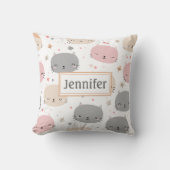 Cute Cat Seamless Pattern Kinder Kussen (Voorkant)