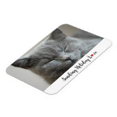 Cute Cat Sending Holiday Love Magneet (Linkerzijde)