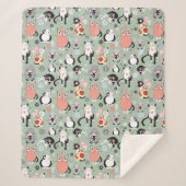 Cute Cat Sherpa Fleece Blanket Deken (Voorkant)