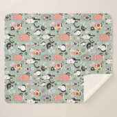 Cute Cat Sherpa Fleece Blanket Sherpa Deken (Voorkant (horizontaal))