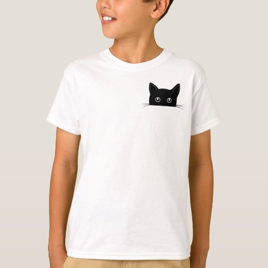 Cute Cat Shirt, kattenhiding in zakje Shirt (Voorkant)